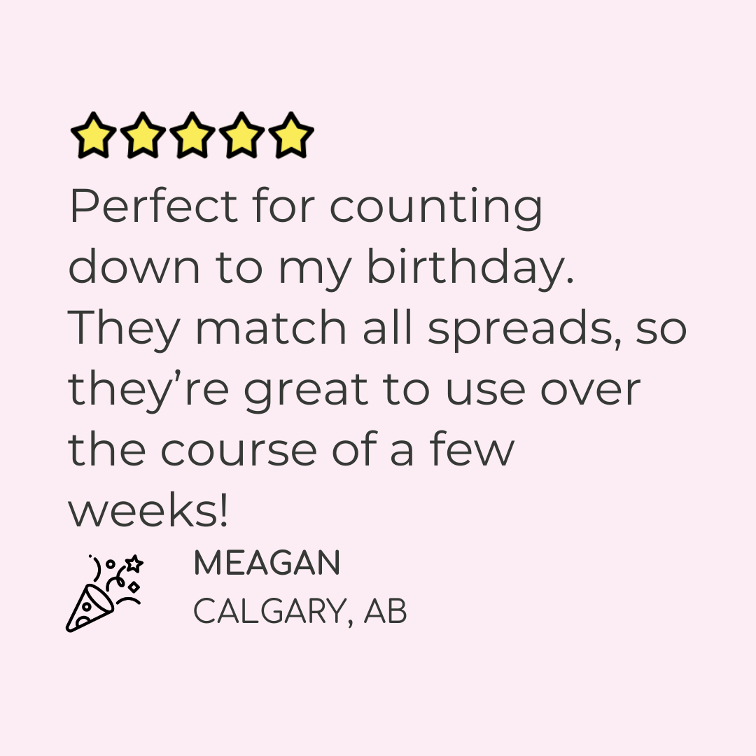 Birthday Countdown Planner Stickers