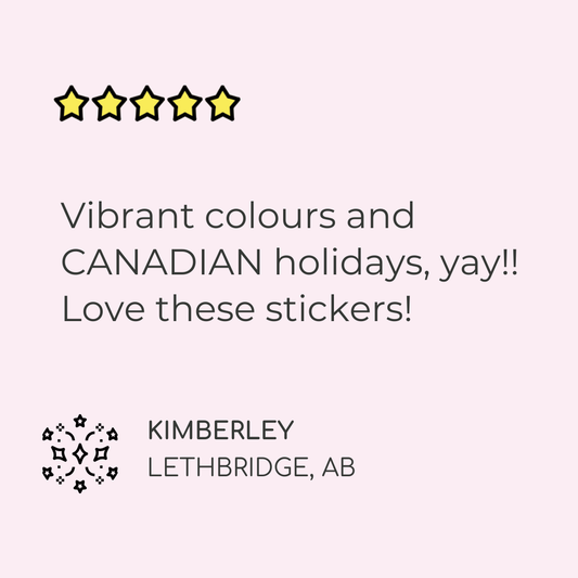 Canadian Holidays Planner Stickers