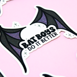 Bat Boys Glitter Die Cut Sticker