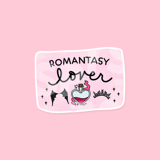 Romantasy Book Lover Die Cut Sticker
