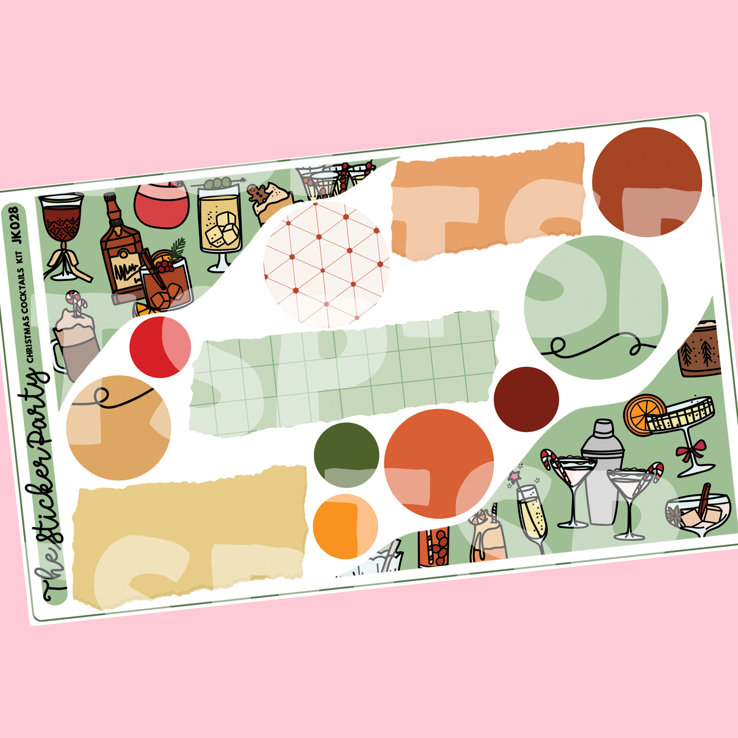Christmas Cocktails Journaling Sticker Kit