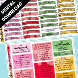 DIGITAL 2023 H*llmark Christmas Movies Planner Stickers