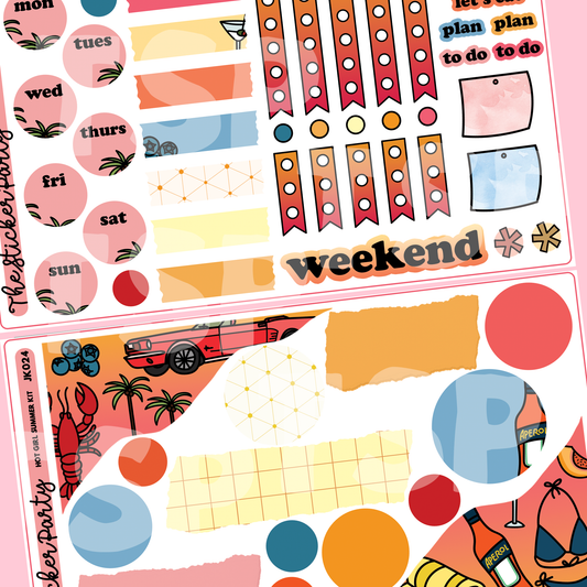 Hot Girl Summer Journaling Sticker Kit