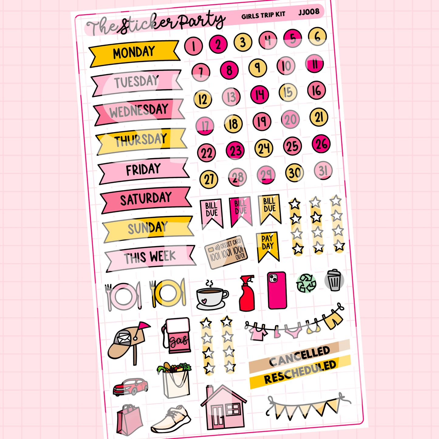 Girls Trip Weekly Sticker Kit