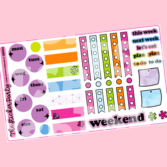 Cosmic Crystal Journaling Sticker Kit