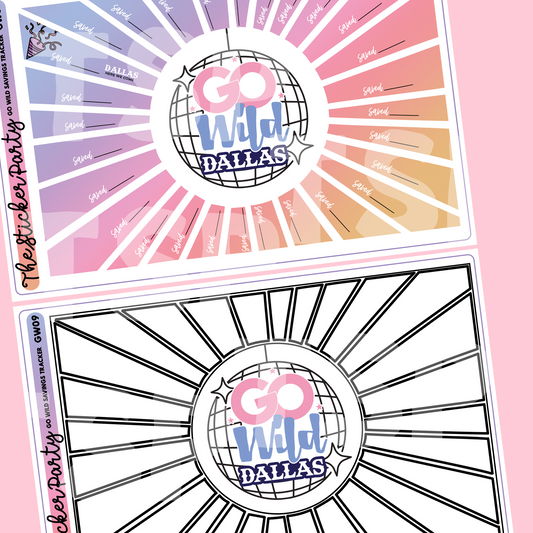 GO Wild 2024 SAVINGS TRACKER Sticker Kit | GO Wild 2024 Dallas GW 2024
