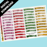 DIGITAL 2023 H*llmark Christmas Movies Planner Stickers