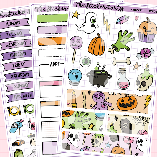 Creepy Cute Halloween Weekly Sticker Kit