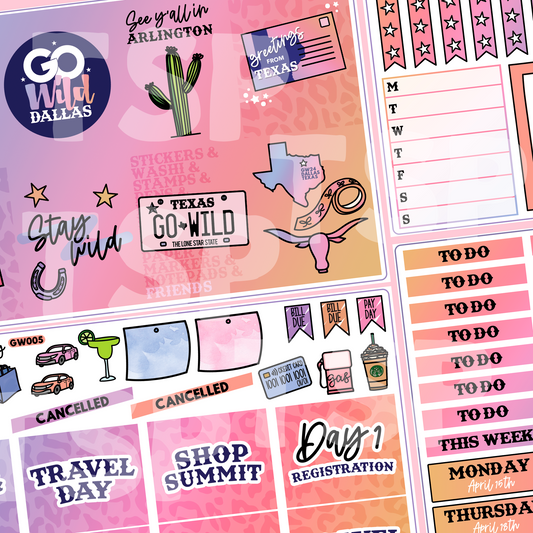 GO Wild 2024 STANDARD VERTICAL Sticker Kit | GO Wild 2024 Dallas GW 2024