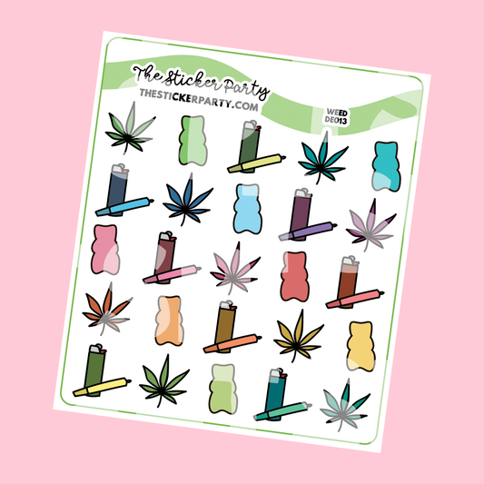 Weed Planner Stickers Cannabis Planner Stickers Marijuana Planner Stickers