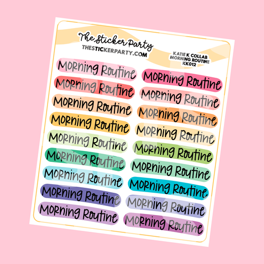 Katie K Collab Morning Routine Planner Stickers