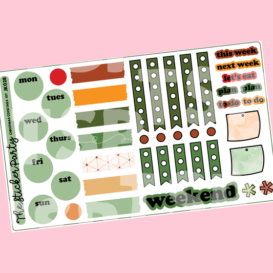 Christmas Cocktails Journaling Sticker Kit