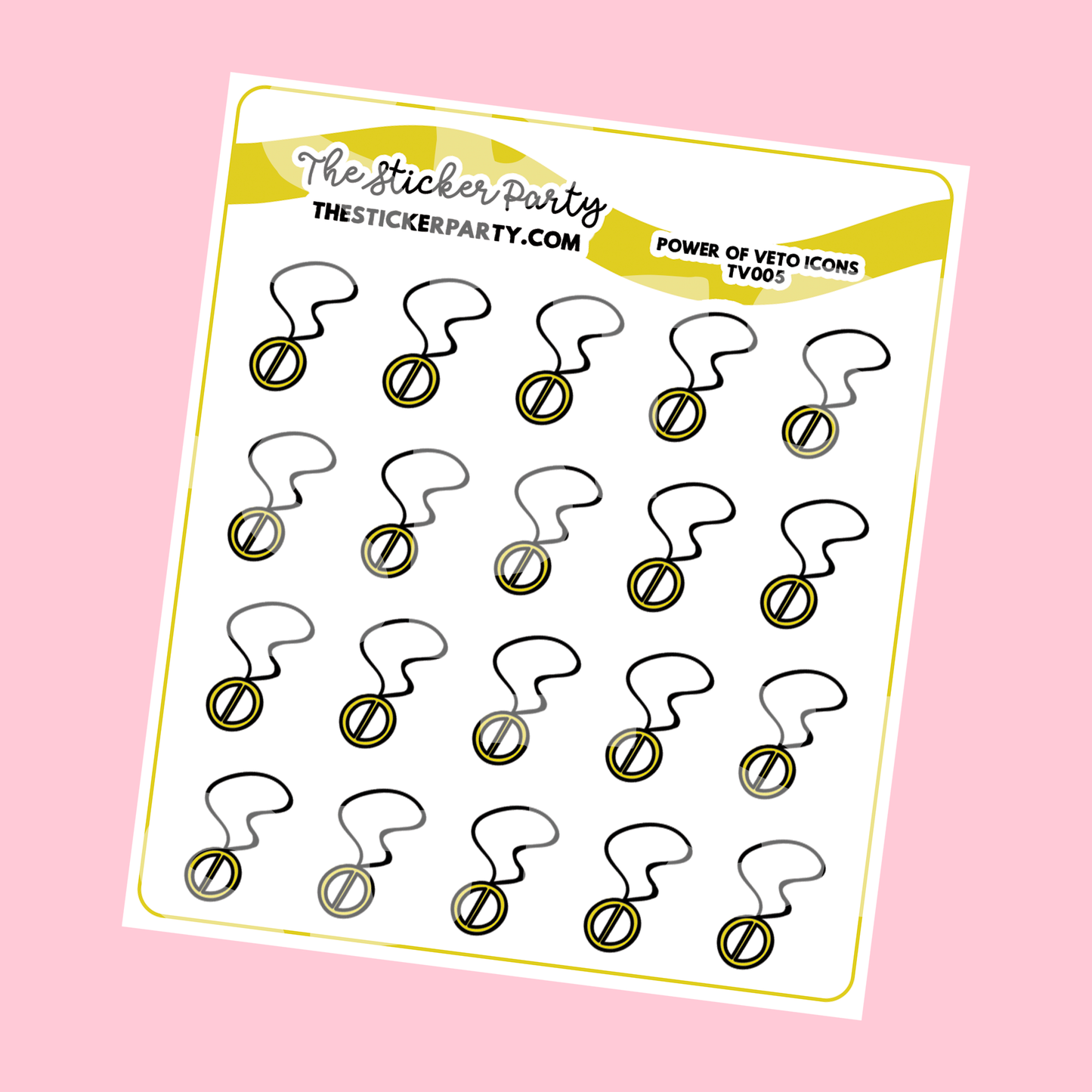 Big Brother POV Icon Planner Stickers