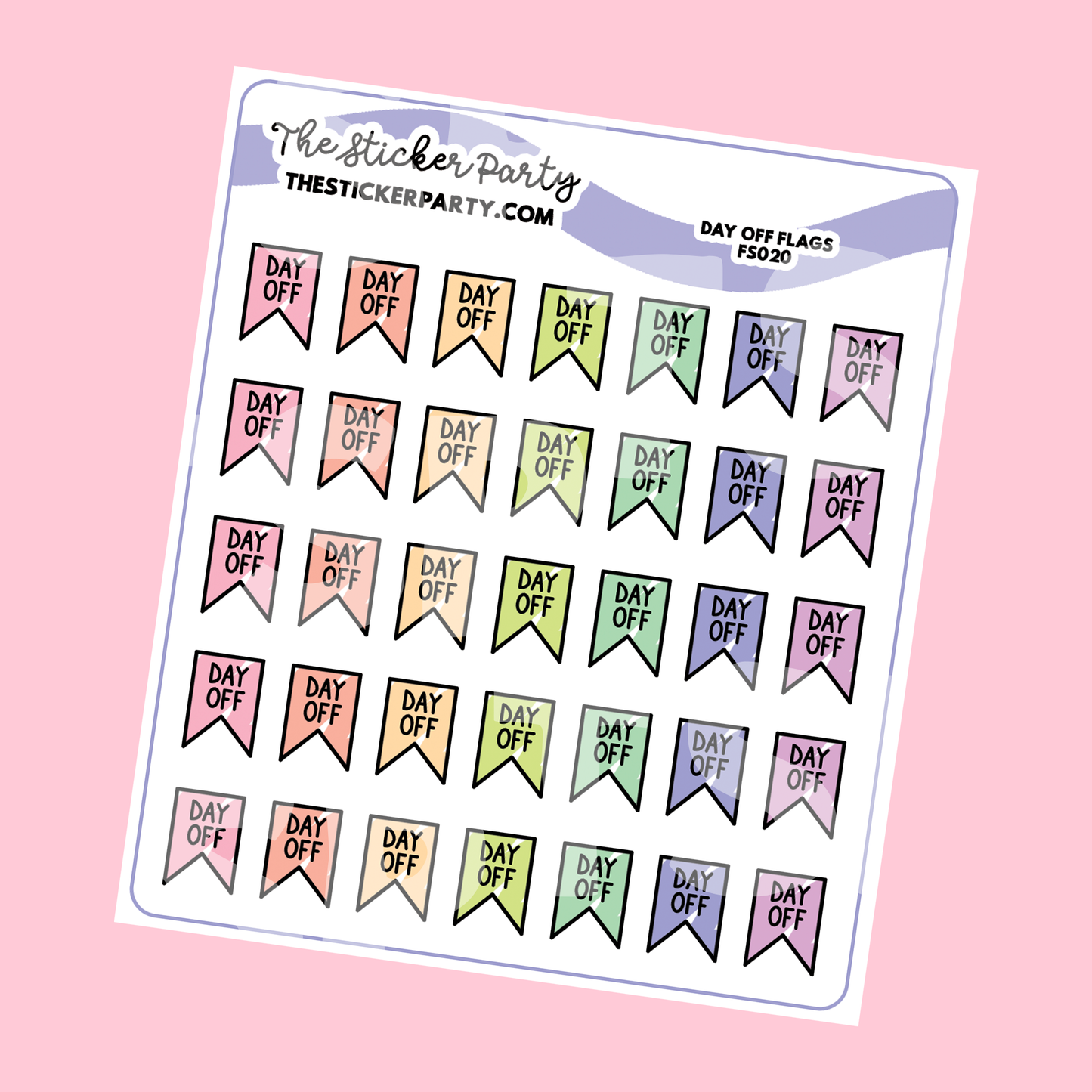 Day Off Planner Stickers | Day Off Flags