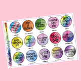 LGBTQIA+ Awareness Days Planner Stickers