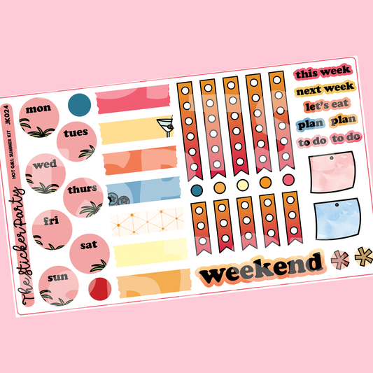 Hot Girl Summer Journaling Sticker Kit