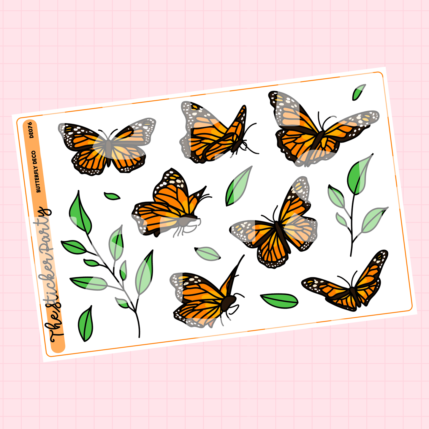Monarch Butterfly Planner Stickers