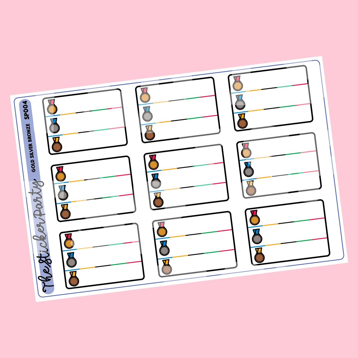 Gold Silver Bronze Planner Stickers Podium Planner Stickers