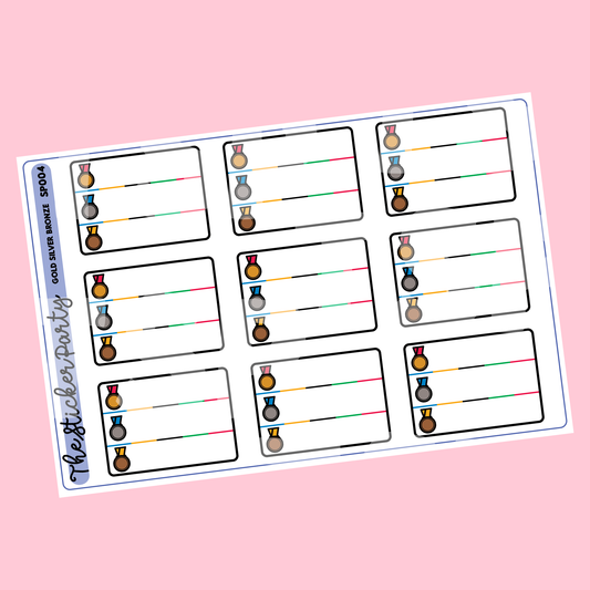 Gold Silver Bronze Planner Stickers Podium Planner Stickers
