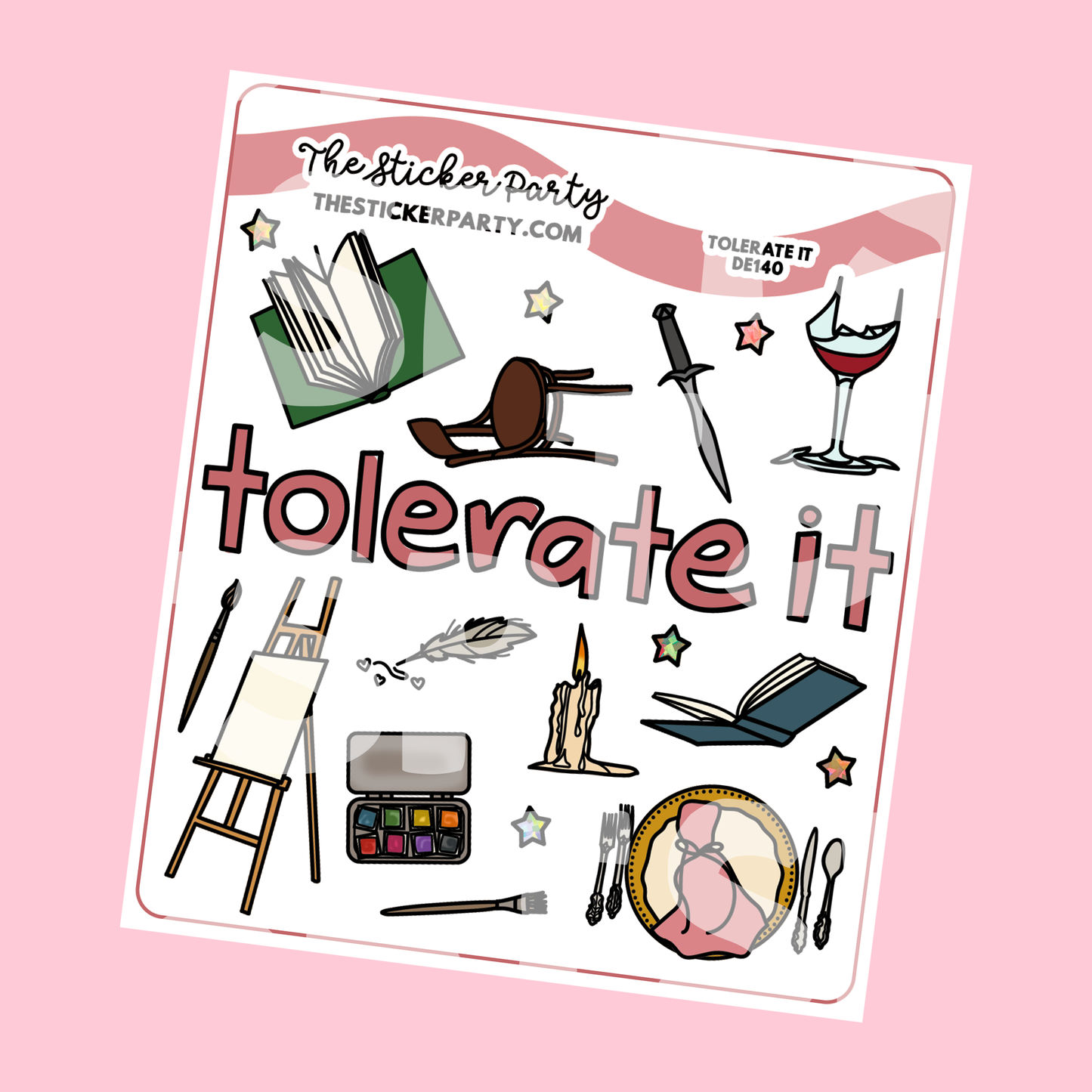 Tolerate It Planner Stickers