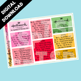 DIGITAL 2023 H*llmark Christmas Movies Planner Stickers
