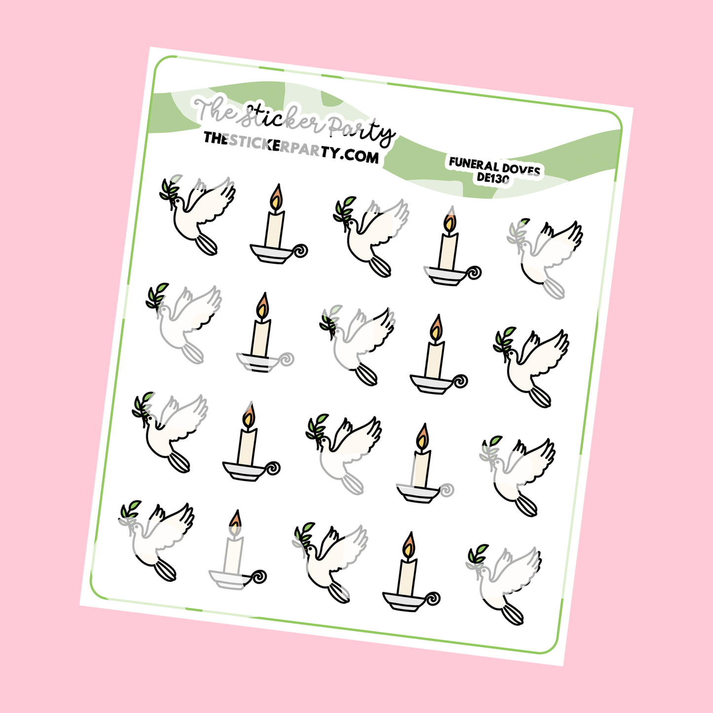 Funeral Doves Planner Stickers