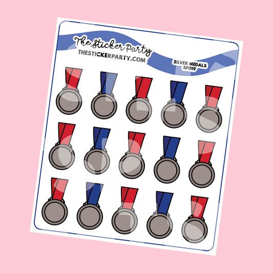 Silver Medal Planner Stickers Silver Medal Icons