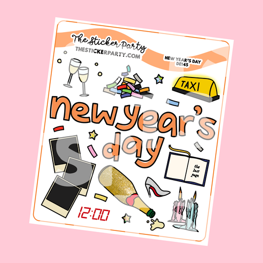 New Year's Day Planner Stickers
