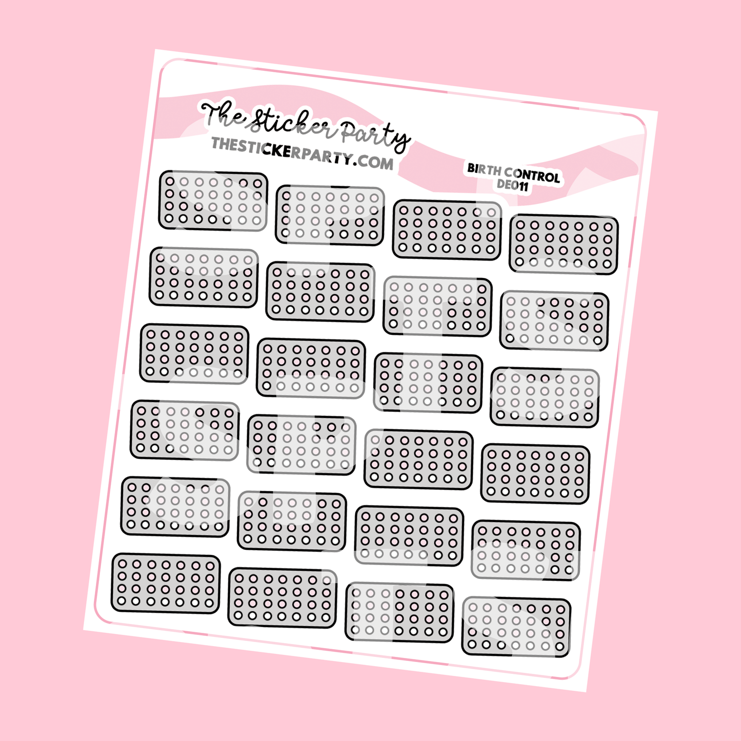 Birth Control Planner Stickers