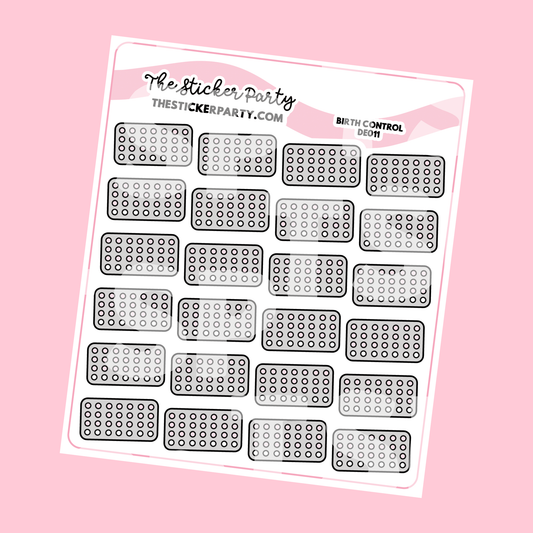 Birth Control Planner Stickers