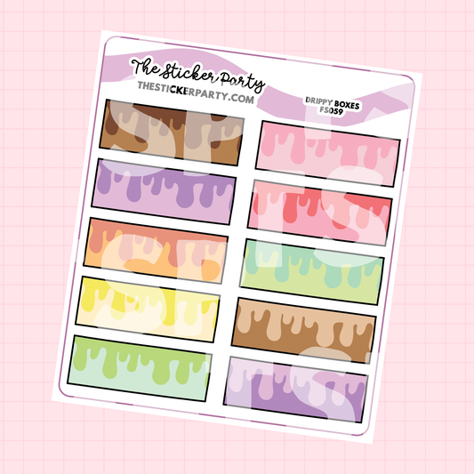 Popsicles Drippy Boxes | Plannermonkeyco Collab