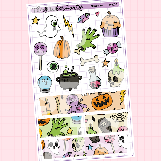 Creepy Cute Halloween Weekly Sticker Kit