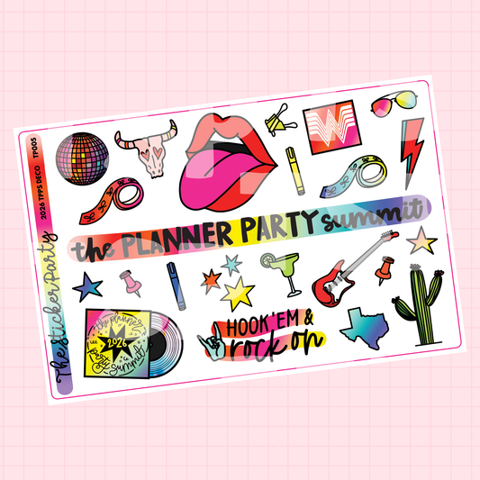TPPS 2026 DECO Sticker Sheet | The Planner Party Summit