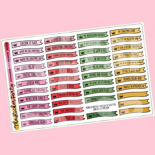 2023 H*llmark Christmas Movies Planner Stickers