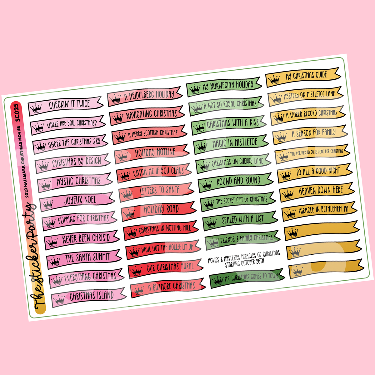 DIGITAL 2023 H*llmark Christmas Movies Planner Stickers – The Sticker Party
