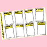 Playbill Full box Planner Stickers Playbill Stickers
