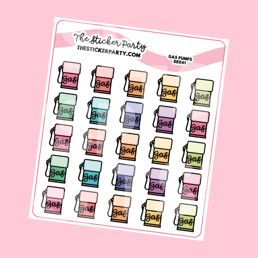 Gas Pump Planner Stickers