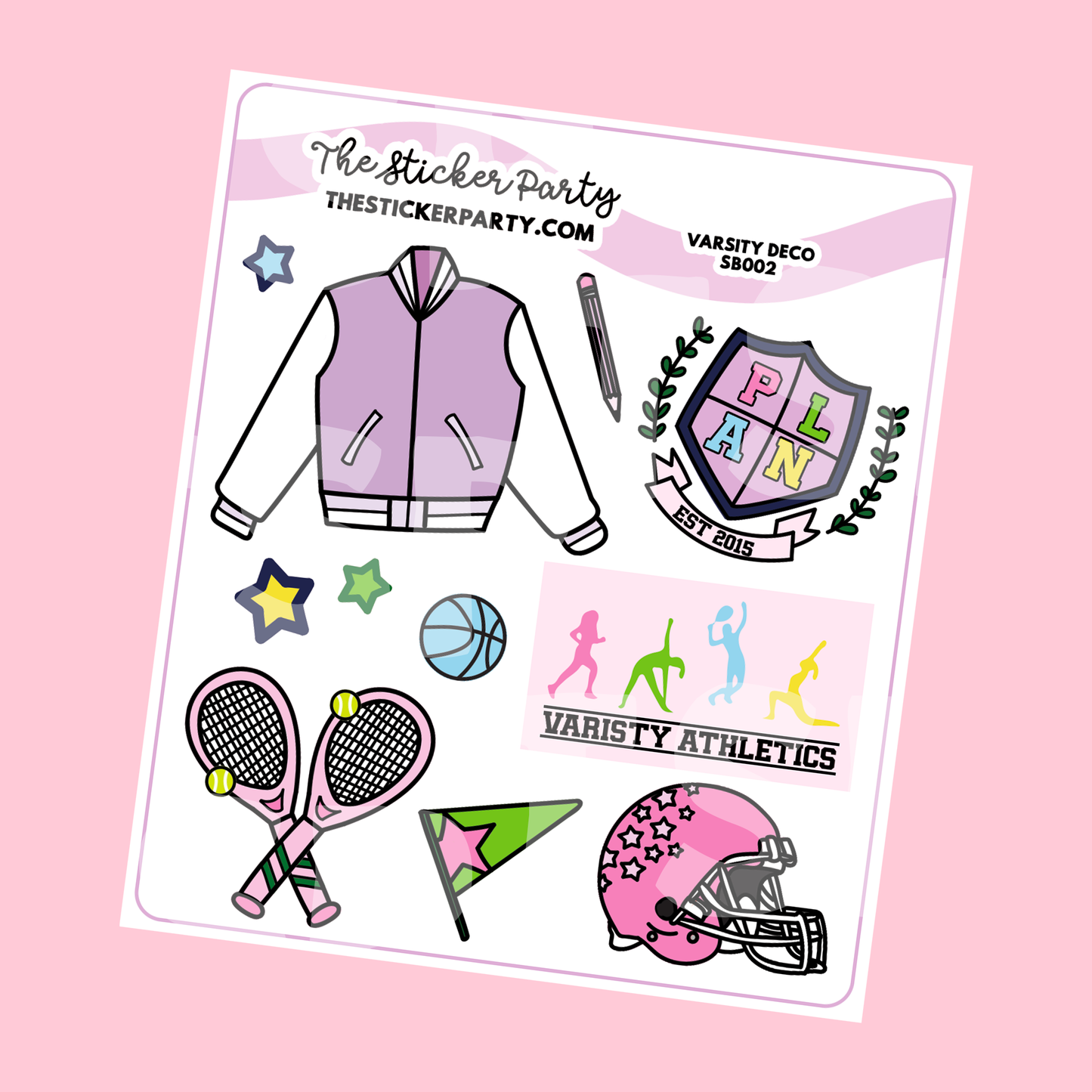 Varsity Deco Planner Stickers