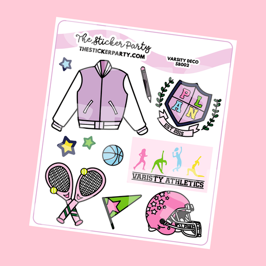 Varsity Deco Planner Stickers