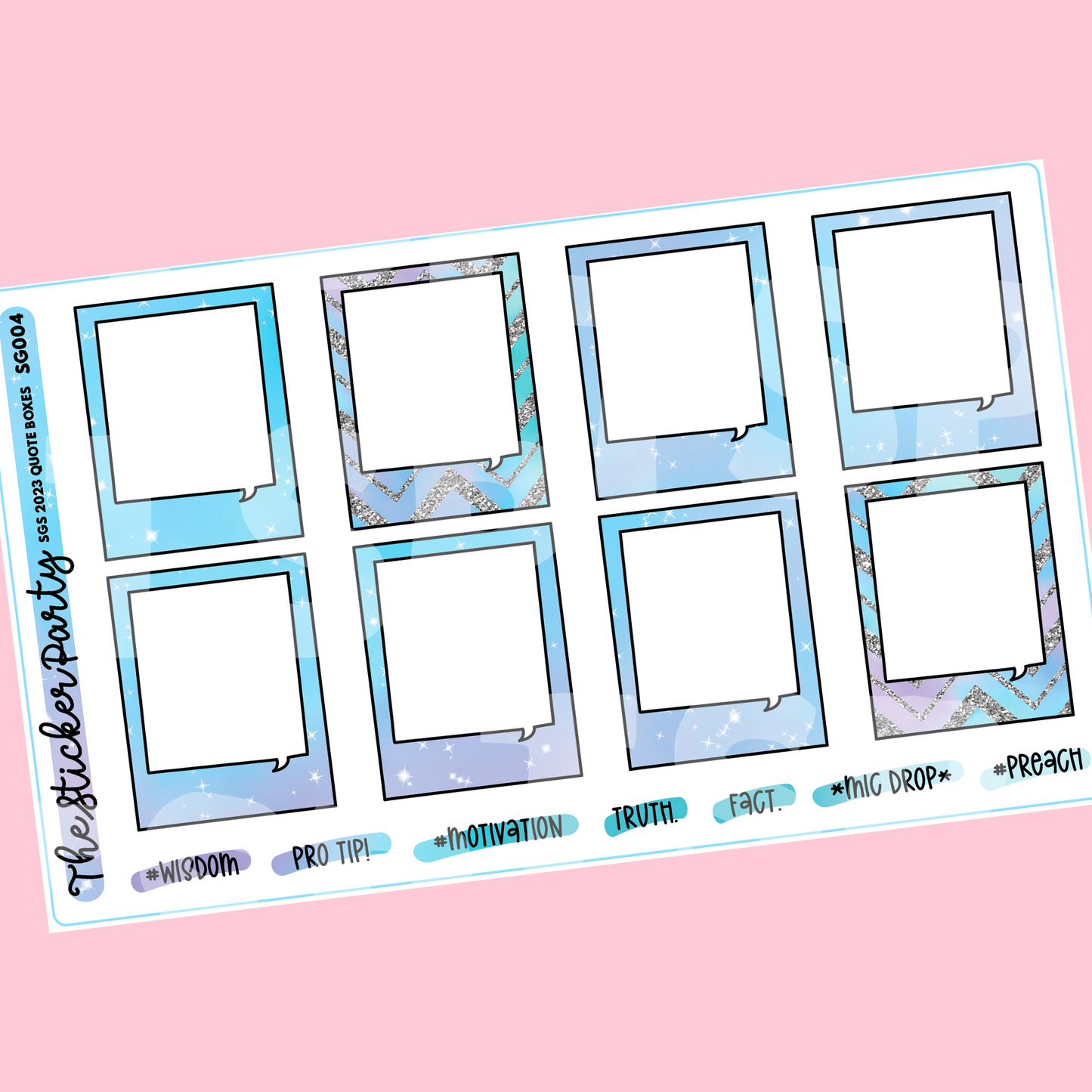 SGS 2023 Quote Box Sticker Sheet | SugaryGalShop Conference 2023 Orlando