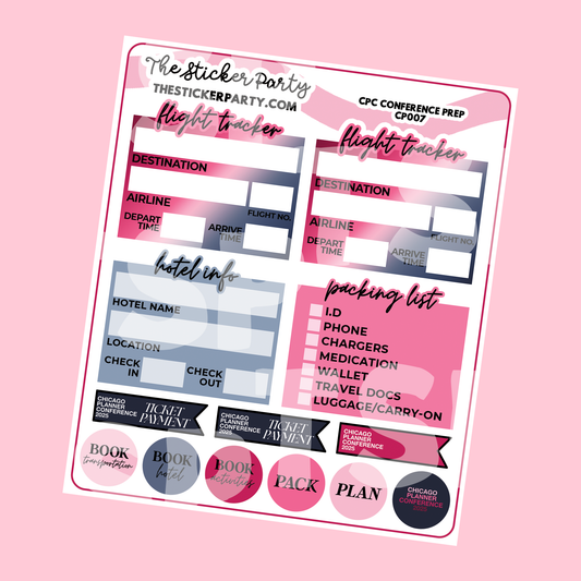 CPC 2025 CONFERENCE PREP Sticker Sheet | Chicago Planner Conference