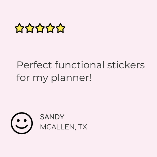 Lunch Mini Meal Planning Planner Stickers