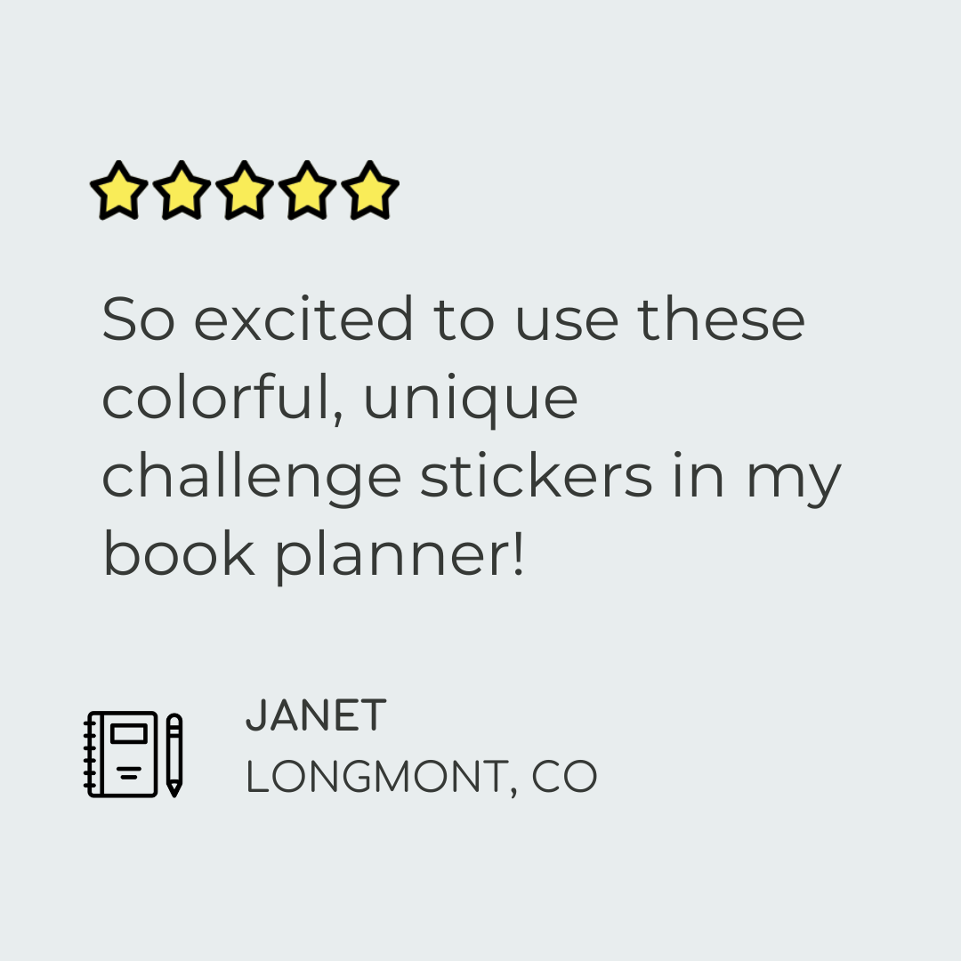 2026 Pop Sugar Reading Challenge Planner Stickers