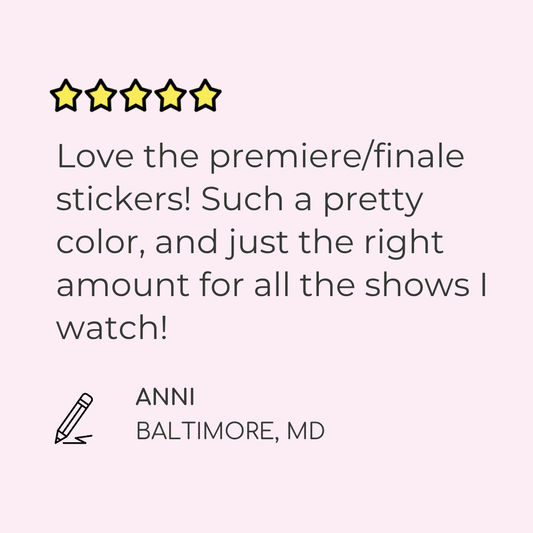 Premiere & Finale TV Show Planner Stickers