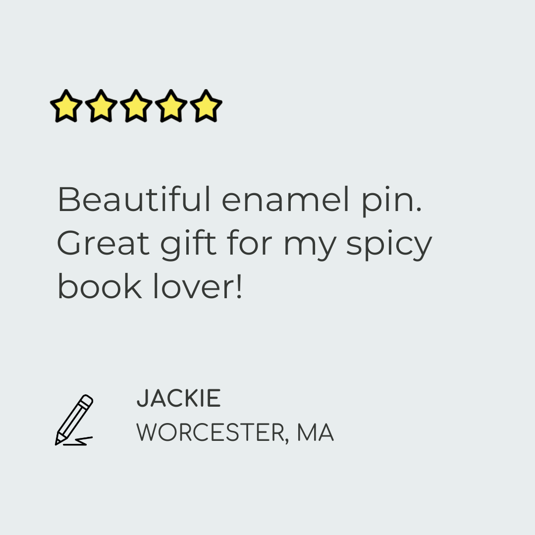 Spicy Book Connoisseur Pin | Collab with The Midnight Bookshelf