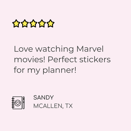 Super Hero Movies Planner Stickers PART 2