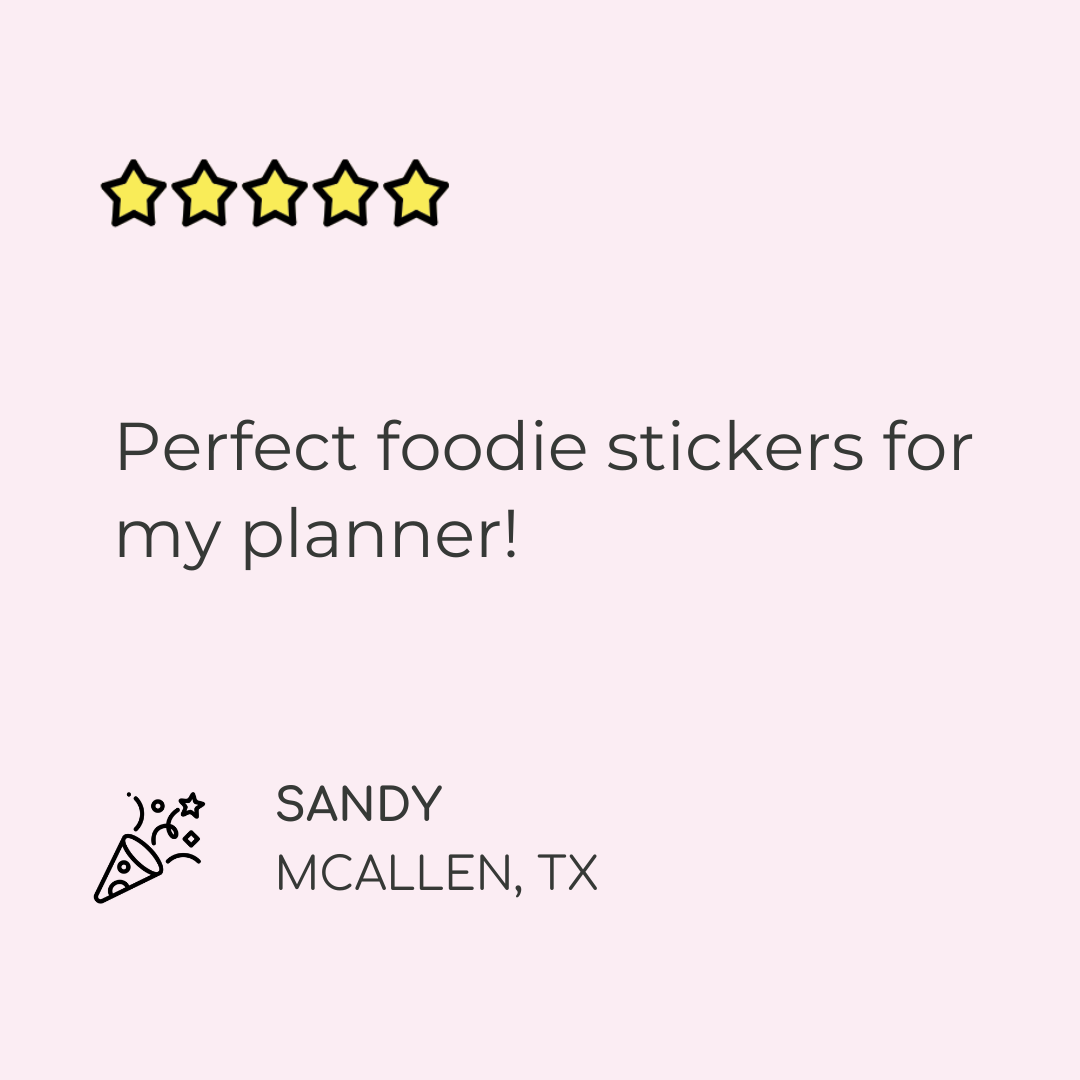 Ub*r Eats Planner Stickers
