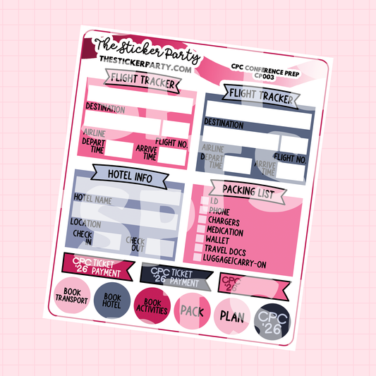 CPC 2026 CONFERENCE PREP Sticker Sheet | Chicago Planner Conference