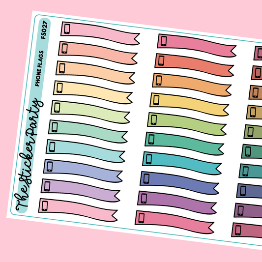 Phone Flag Planner Stickers Phone Planner Stickers