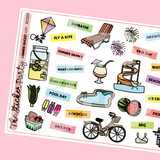 Summer Bucket List Planner Stickers